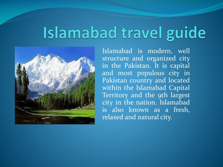 islamabad travel guide n.