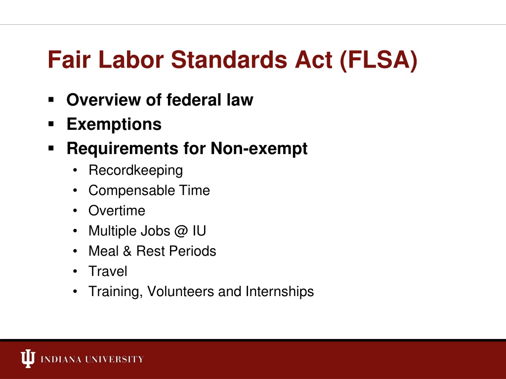 PPT Fair Labor Standards Act (FLSA) PowerPoint Presentation, free