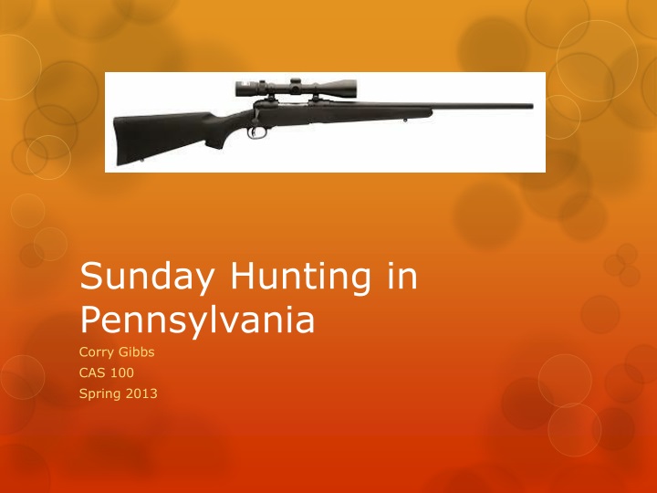 PPT Sunday Hunting in Pennsylvania PowerPoint Presentation, free