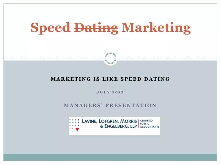 hastighet dating PowerPoint