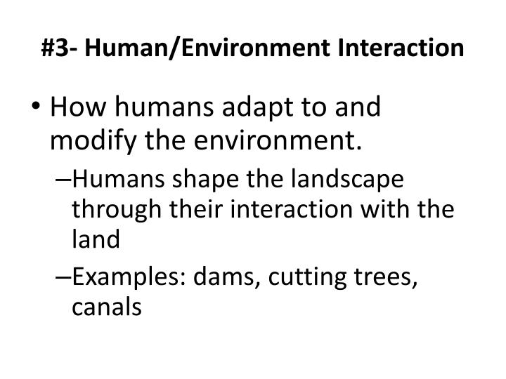 why do geographers study human environment interaction