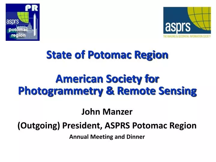 state of potomac region american society for photogrammetry r emote sensing n.