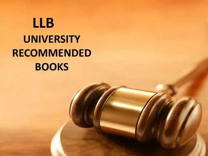 llb university recommended books n.