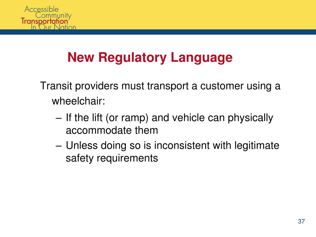 PPT The ADA and Transportation Rights and Responsibilities PowerPoint