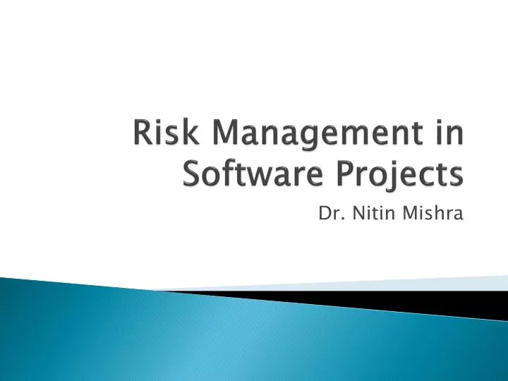 risk management in software projects n.