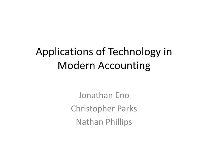 technology in accounting essay