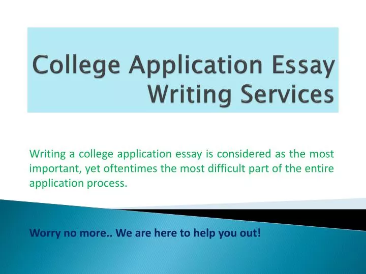 college application essay powerpoint