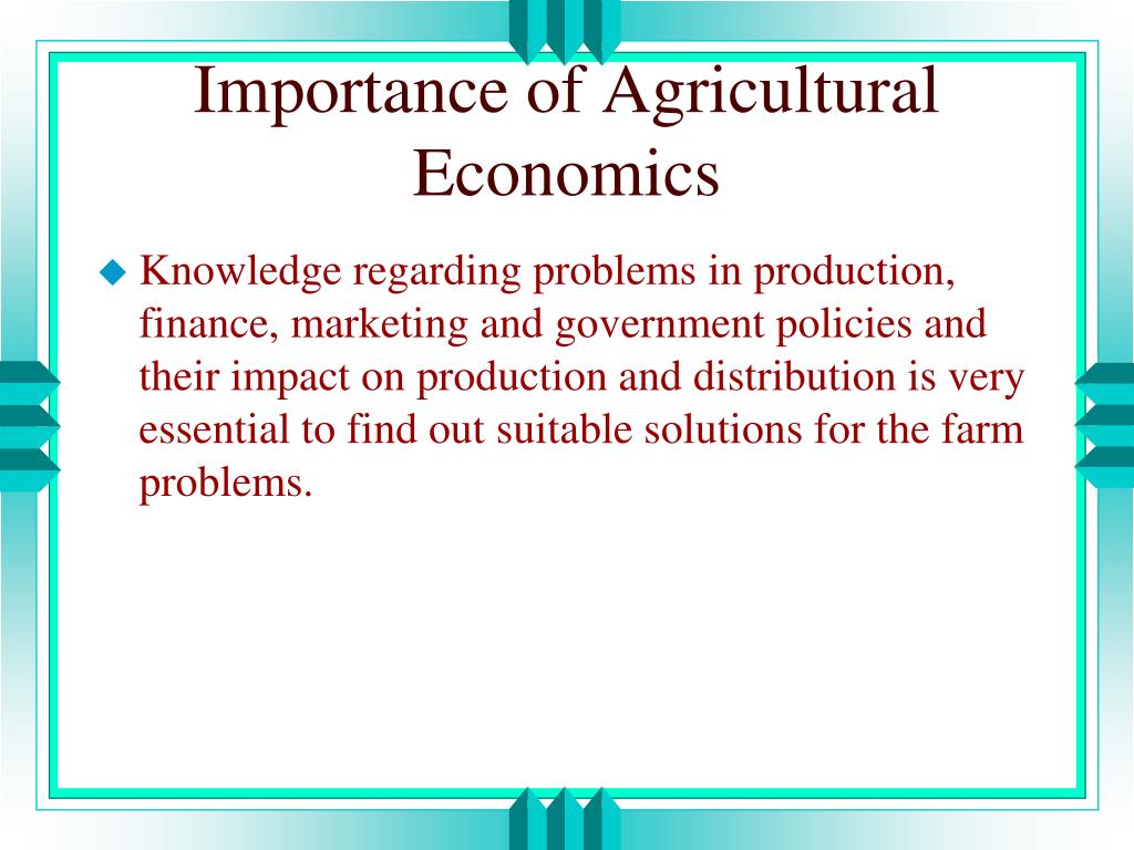 hypothesis agricultural economics