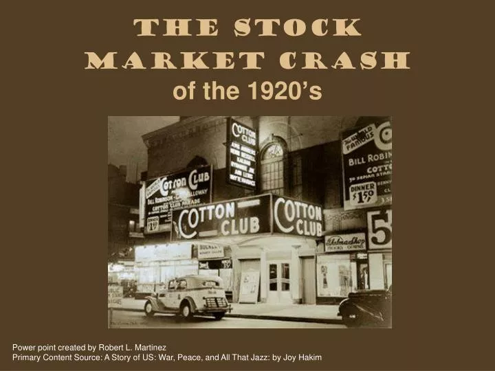 stock market crash presentation
