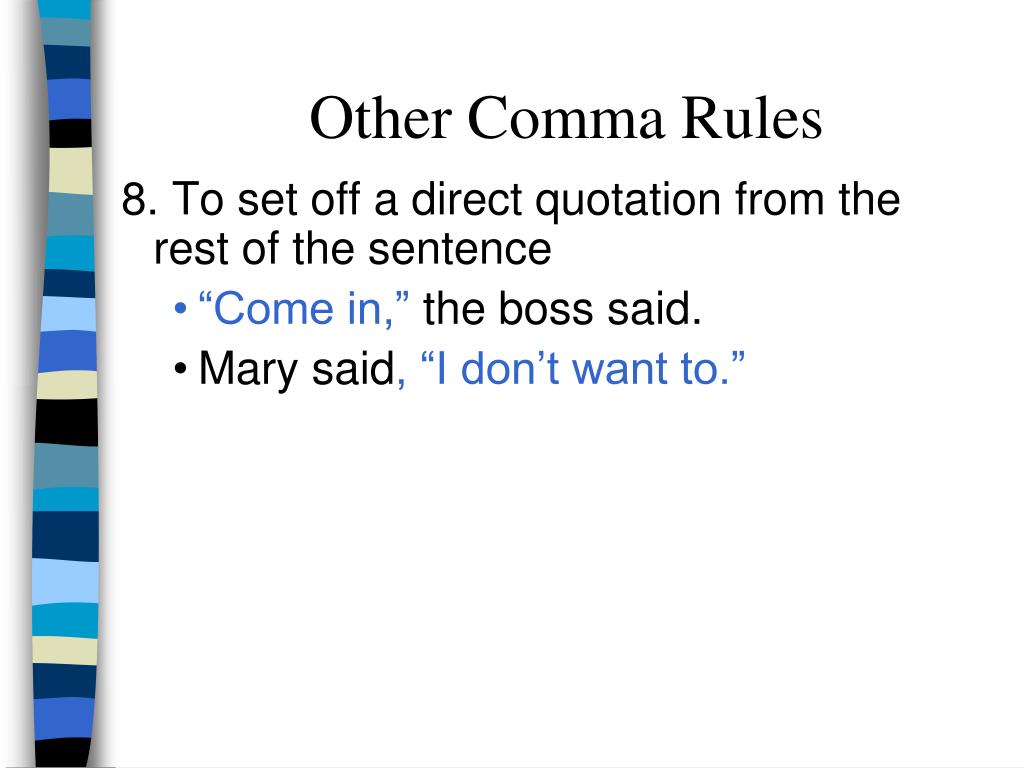 PPT Commas and Semicolons PowerPoint Presentation free download