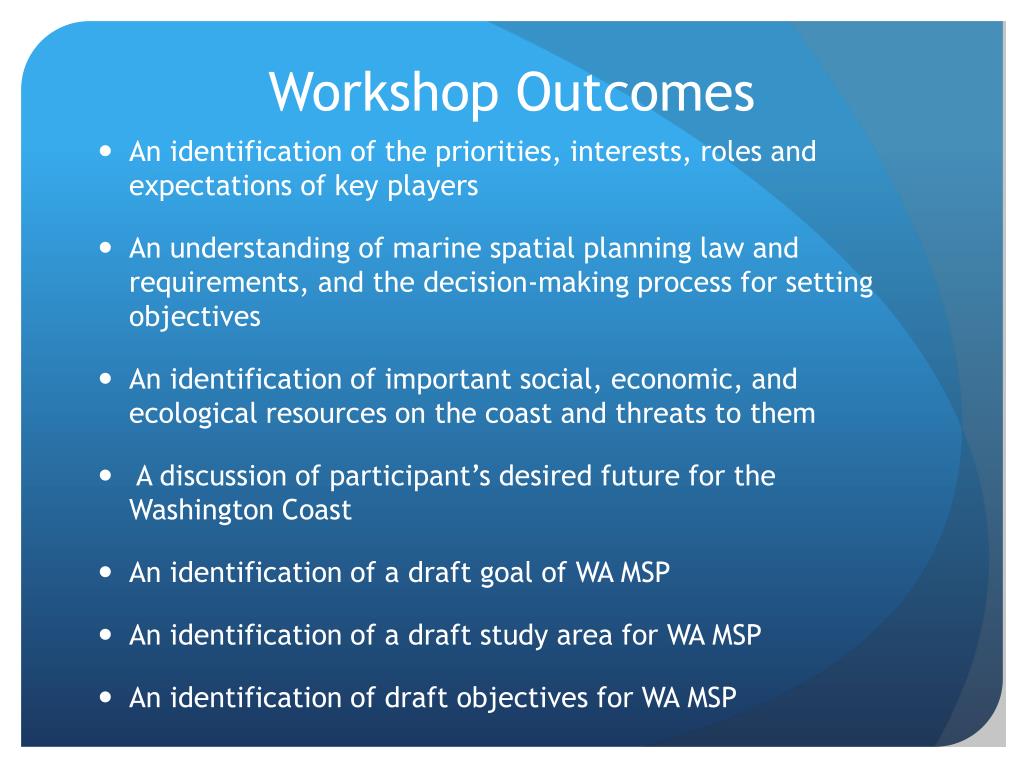 PPT - Washington Coast Marine Spatial Planning PowerPoint