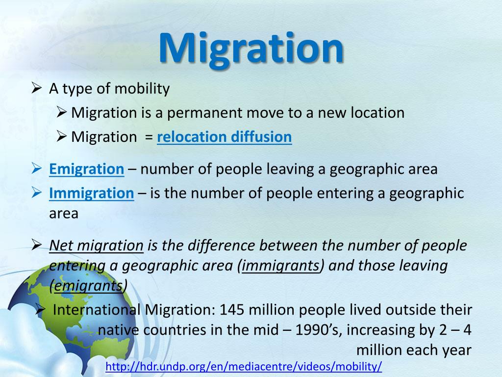 presentation of migration