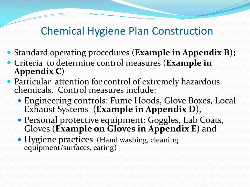 PPT Nuts & Bolts of Chemical Hygiene Plans PowerPoint Presentation