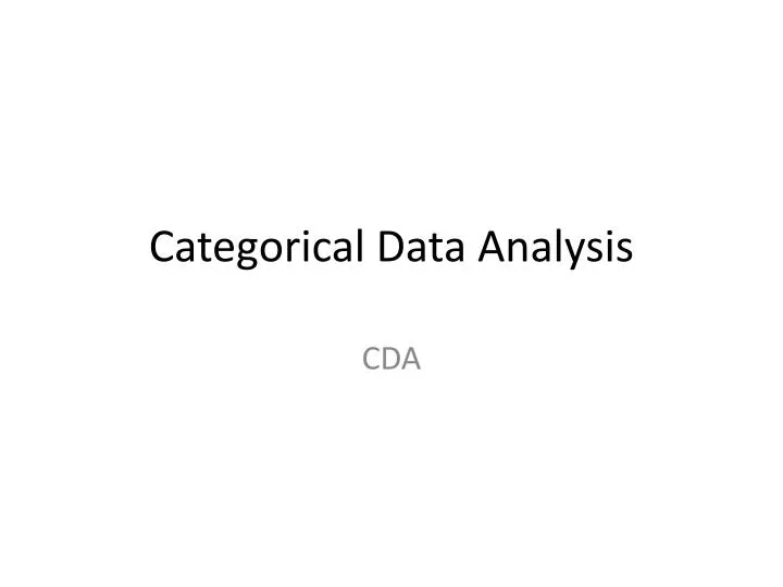 categorical data analysis n.