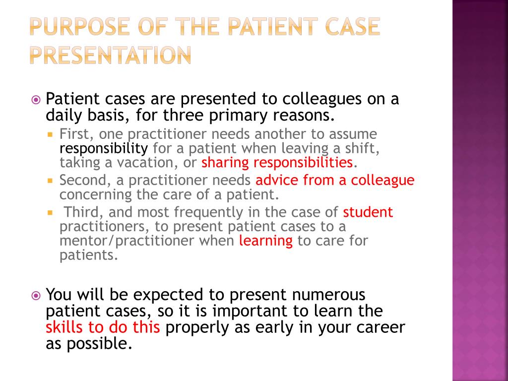 medical case presentation topics