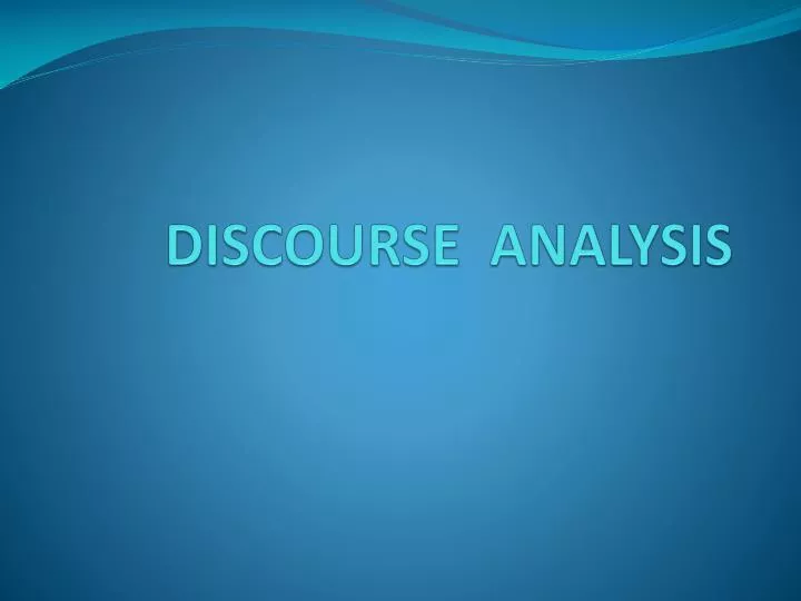 discourse analysis n.