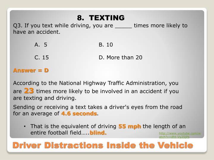 PPT - Driver Distractions PowerPoint Presentation - ID:1541442