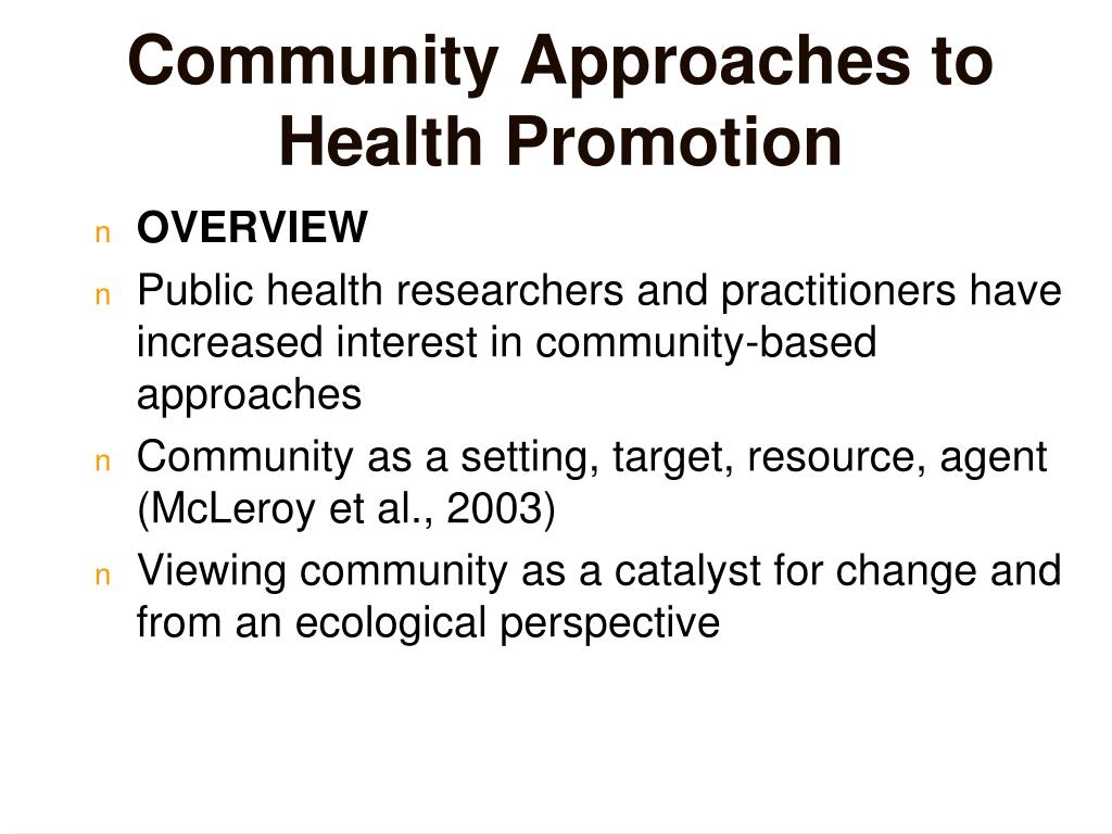 health promotion presentation in a local occupational setting