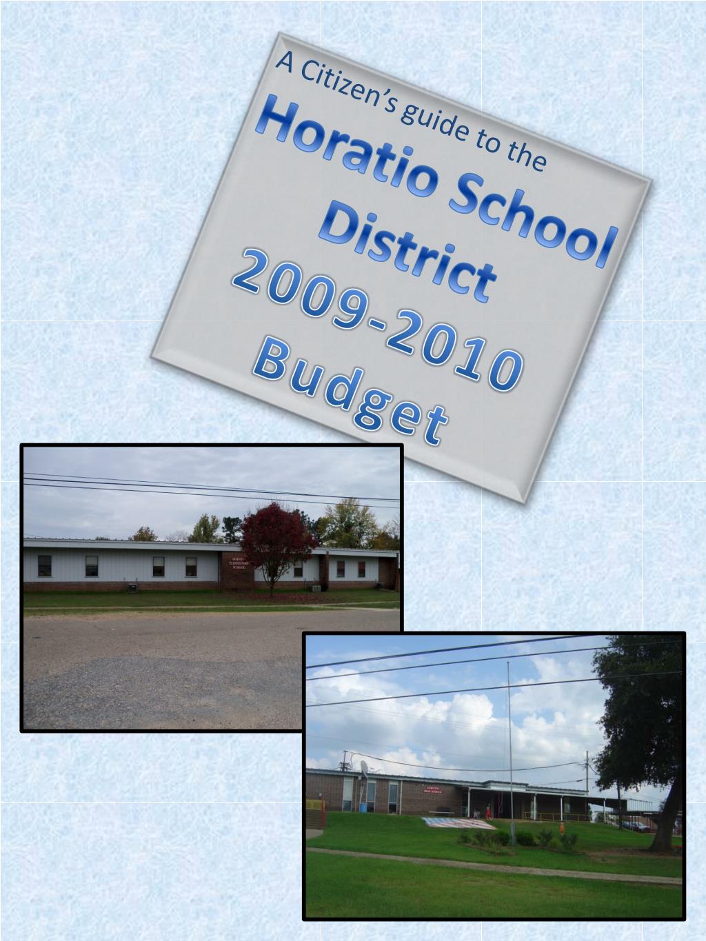 PPT A Citizen’s guide to the Horatio School District 20092010 Budget