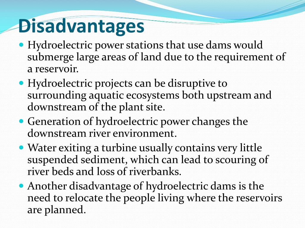 disadvantages of hydroelectric dams