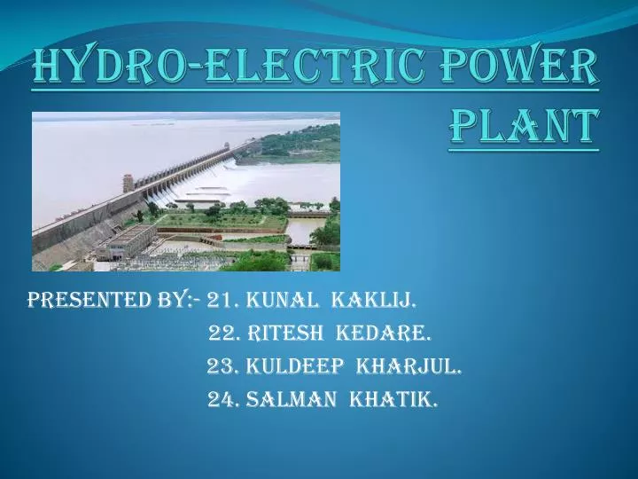 electrical power plant ppt Types of power generation ppt.
