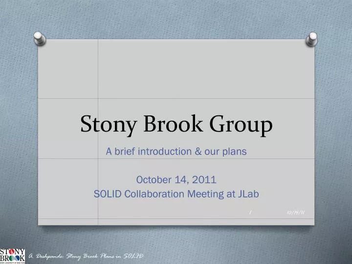 PPT Stony Brook Group PowerPoint Presentation, free download ID1542676