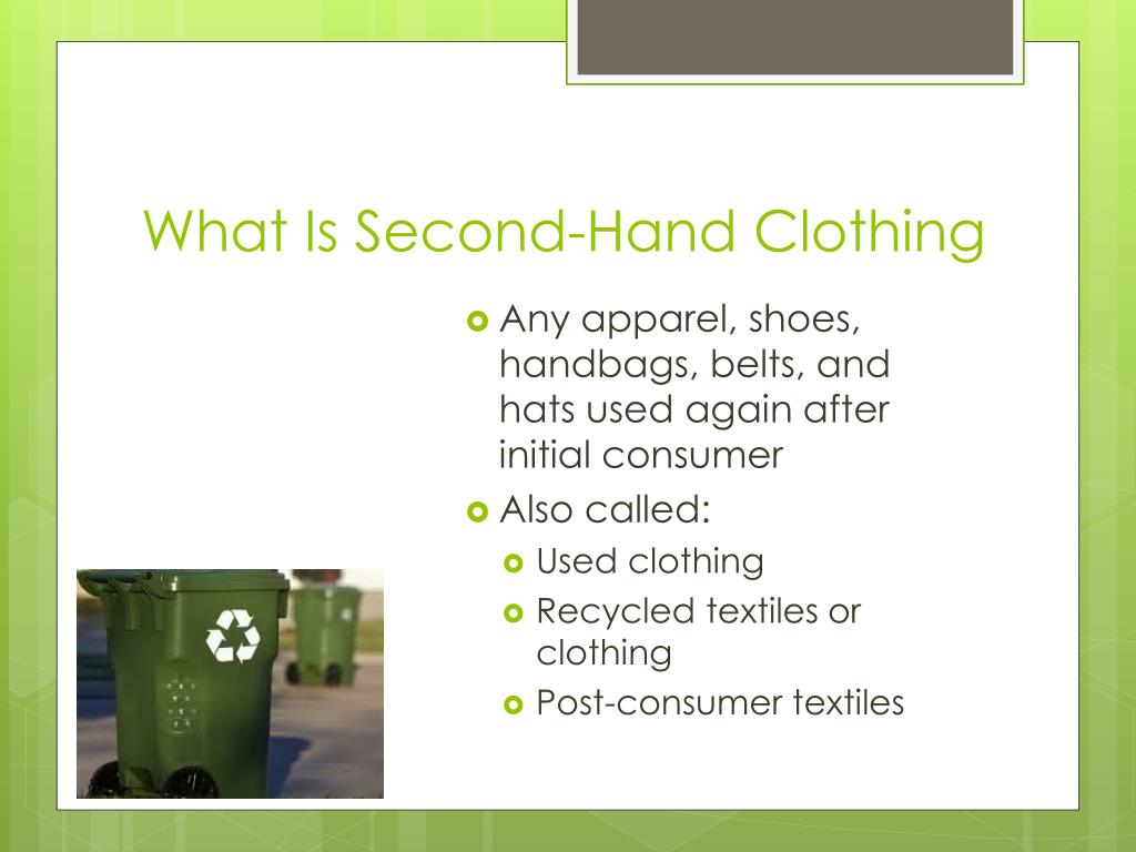 second hand clothing thesis