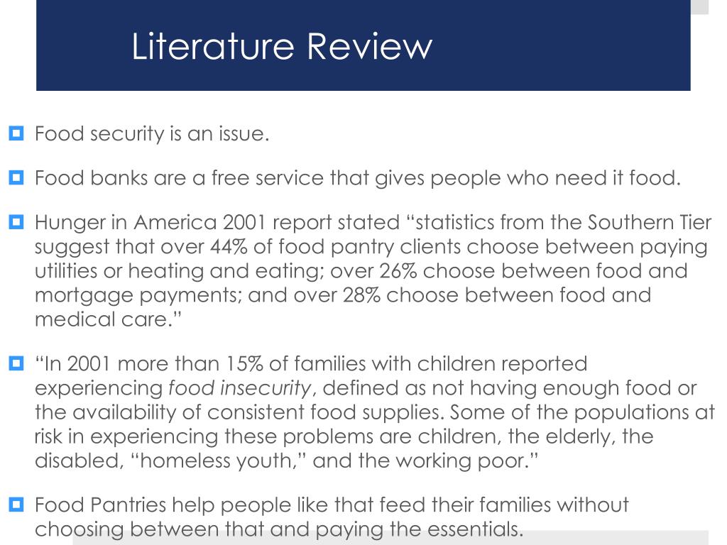 literature review of food security