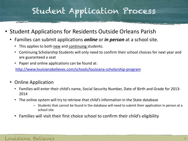 PPT - Louisiana Scholarship Program 2013-2014 Participation Guide Continuing Schools PowerPoint ...