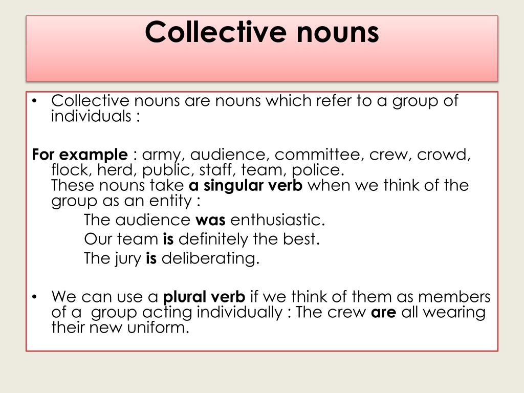 Collective nouns. Collective Nouns презентация. Collective Nouns примеры. Collective Nouns and Nouns of multitude. Collective Nouns plural or singular.