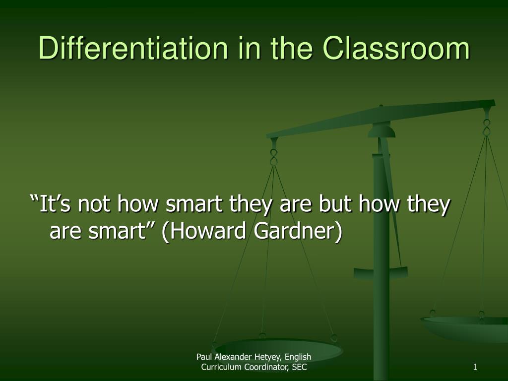 differentiation in the classroom powerpoint presentation