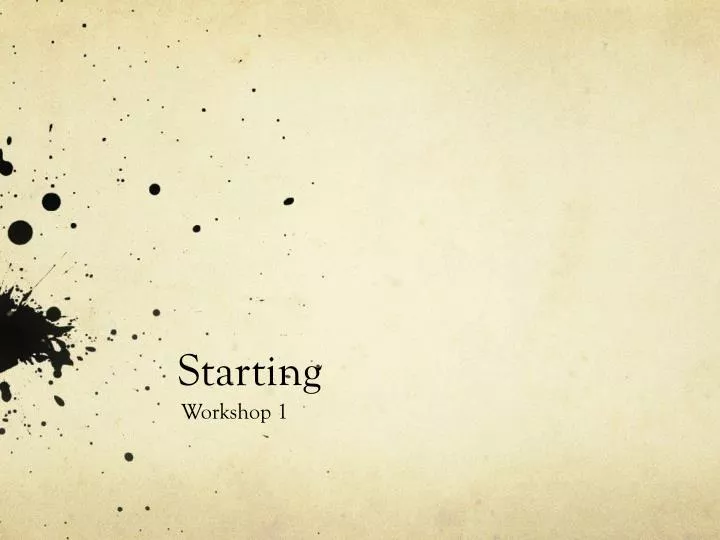 PPT - Starting PowerPoint Presentation, free download - ID:1546445