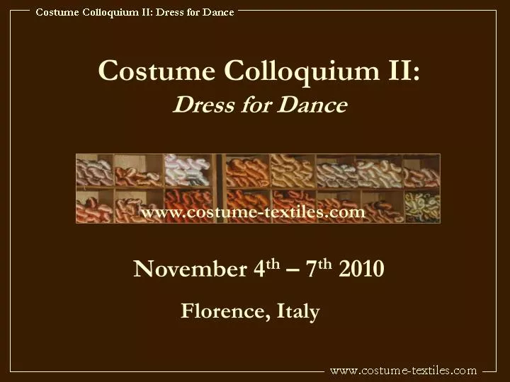 costume colloquium ii dress for dance n.