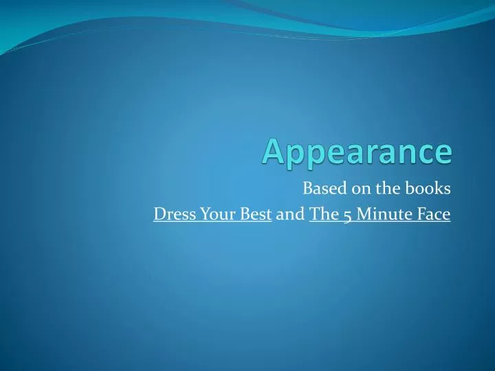 PPT Appearance PowerPoint Presentation, free download