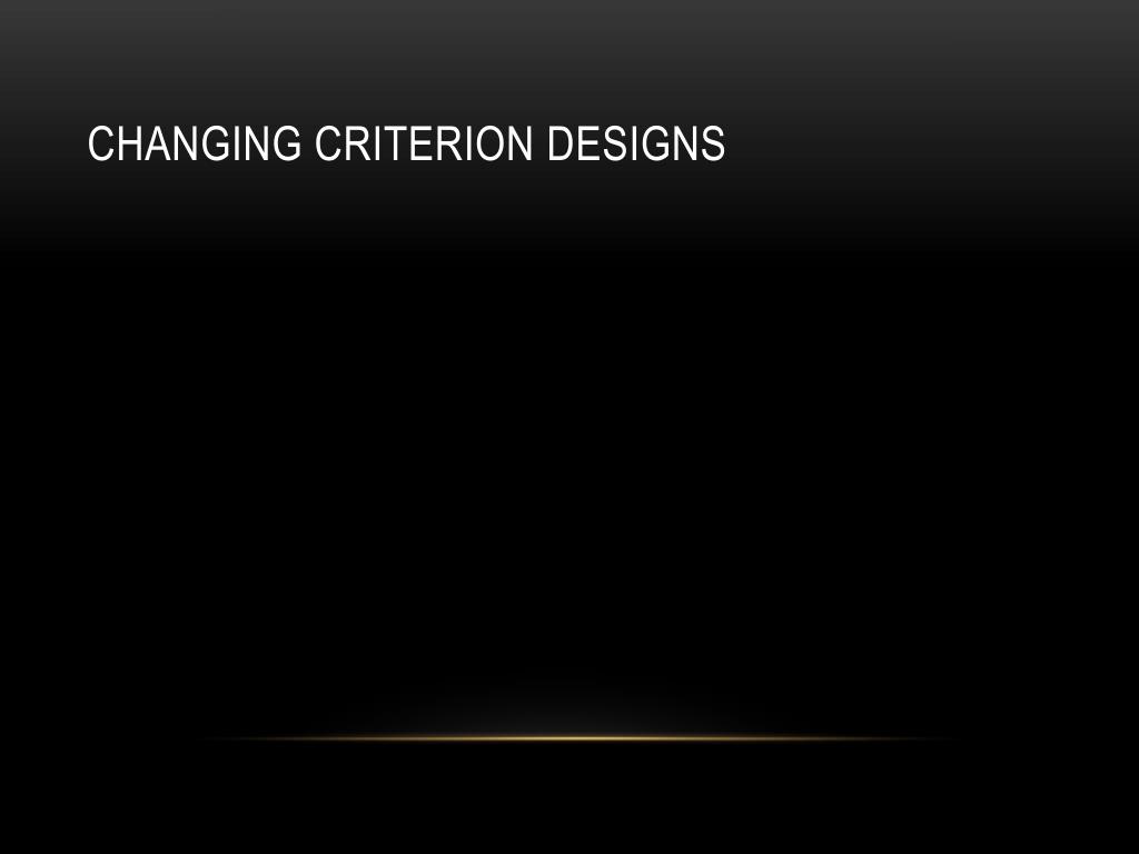 changing criterion design aba