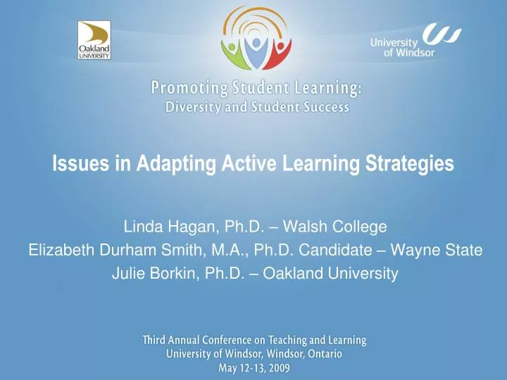Ppt Issues In Adapting Active Learning Strategies Powerpoint Presentation Id