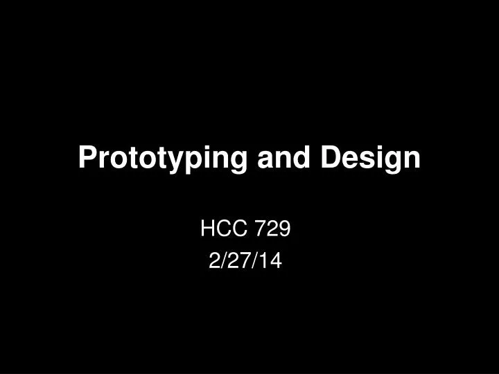 prototyping and design n.