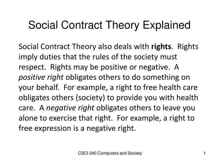 philosophy essay on social contract theory