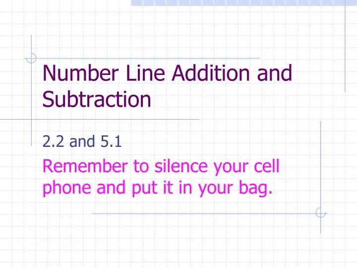 number line addition and subtraction n.
