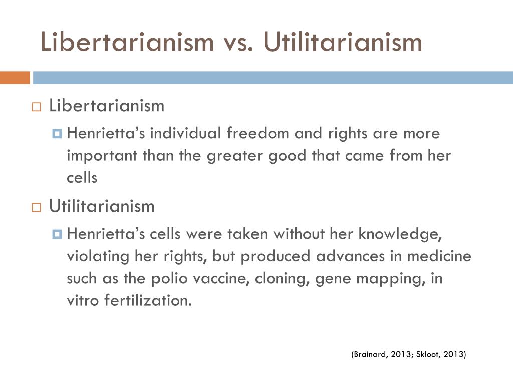 utilitarianism vs libertarianism