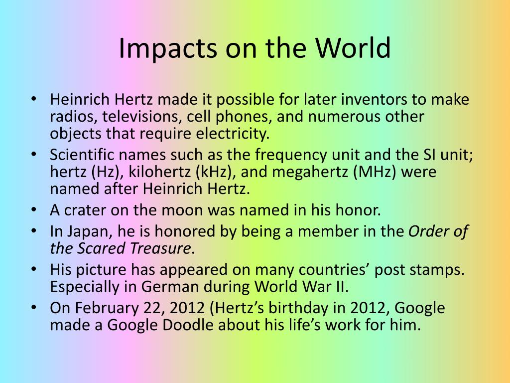 PPT - ☆Heinrich Rudolf Hertz☆ PowerPoint Presentation, free download - ID:1549144