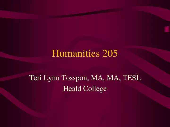 humanities 205 n.