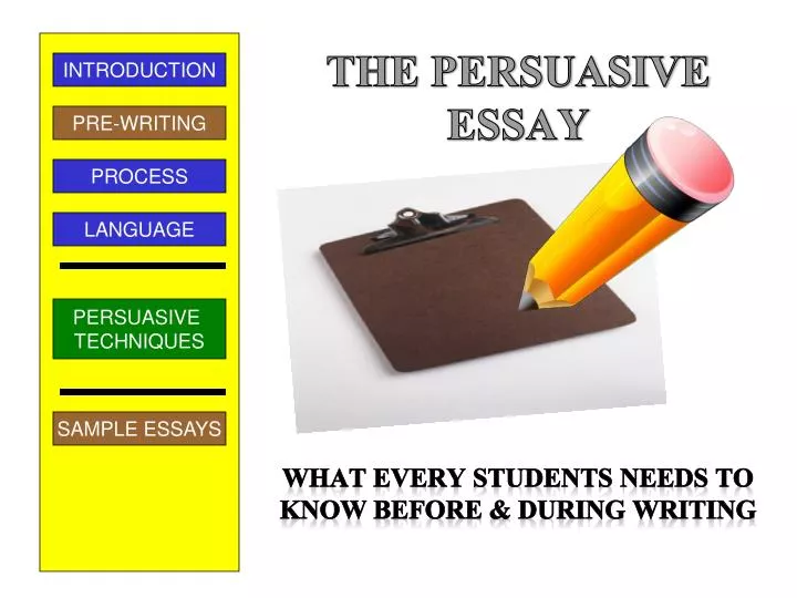writing persuasive essay ppt