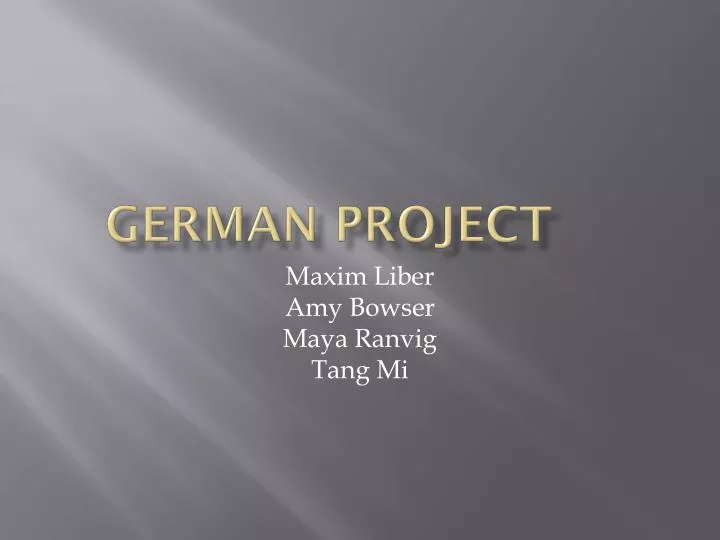 german project n.