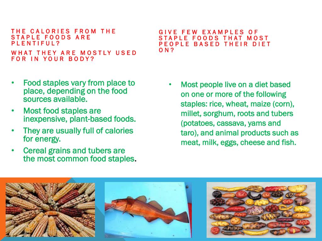 PPT Food staples PowerPoint Presentation, free download ID1550516