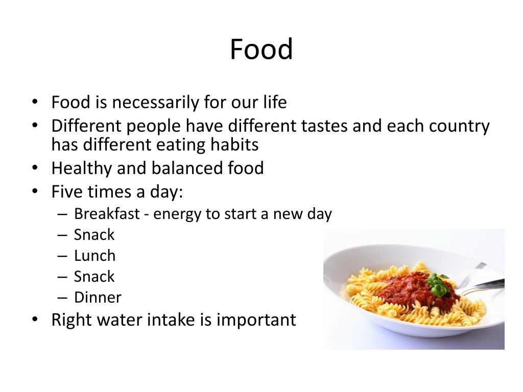presentation about eating habits