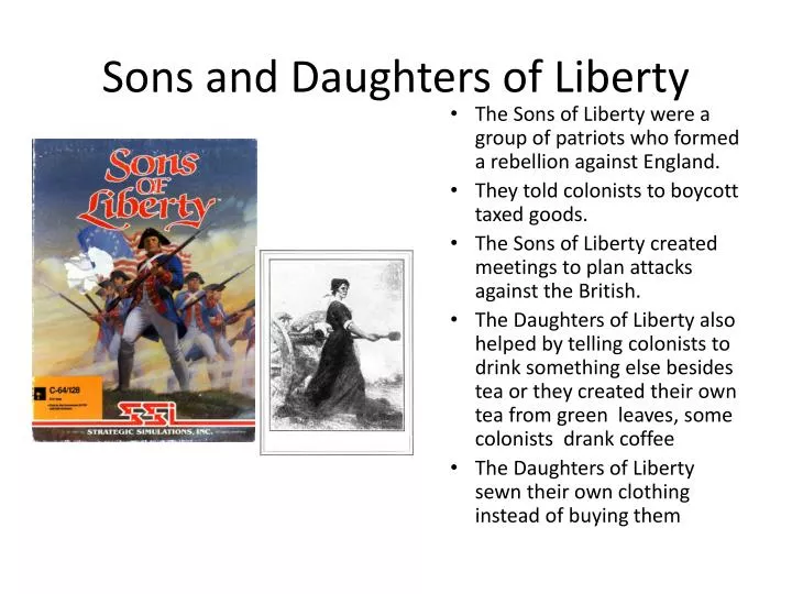 sons and daughters of liberty n.