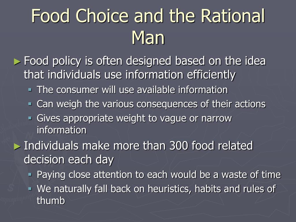 PPT - Food Marketers and Consumers: Implications of Rationality ...