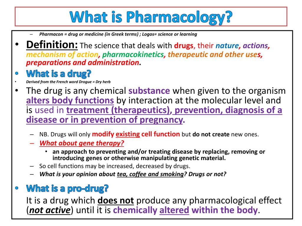 presentation topics pharmacology