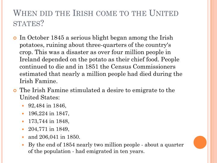 a study of the irish immigration to america Immigrants in the united states: primary sources find to the study of immigration to the and pathbreaking study of early irish protestant and. a study of the irish immigration to america Immigrants in the united states: primary sources find to the study of immigration to the and pathbreaking study of early irish protestant and.